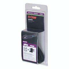 CURT 57225 Electrical Adapter (4-Way Round Vehicle to 4-Way Flat Trailer, Packaged)