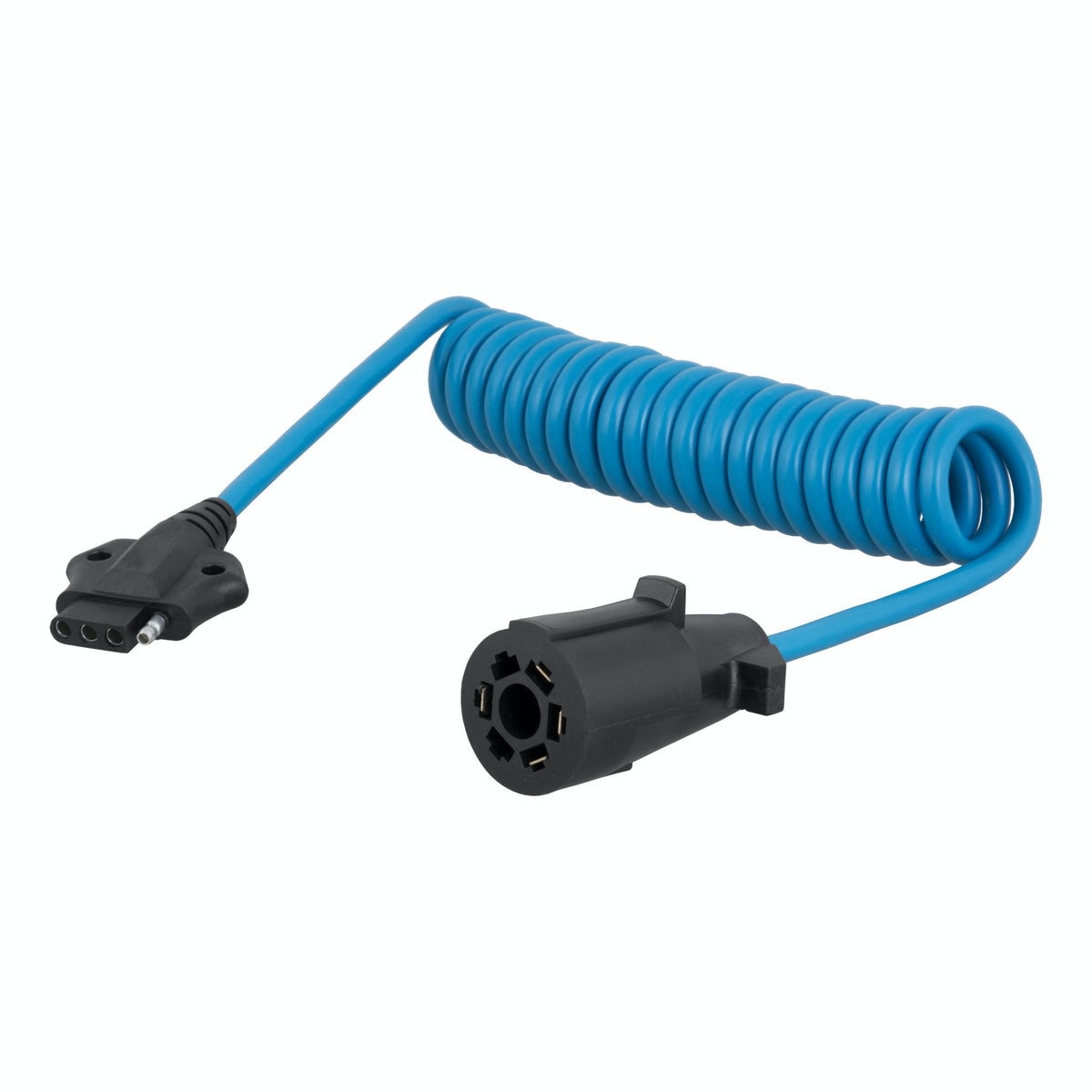 CURT 57280 8' Electrical Adapter Harness (7-Way RV Blade Vehicle to 4-Way Flat Trailer)