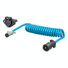 CURT 57283 8' Dinghy Towing Adapter and Socket (7-Way RV Blade to 6-Way Round Vehicle)
