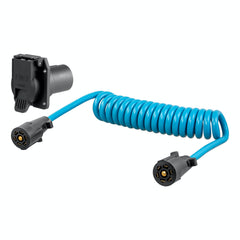 CURT 57284 8' Dinghy Towing Electrical Adapter and Socket (7-Way RV Blade, Fits USCAR)