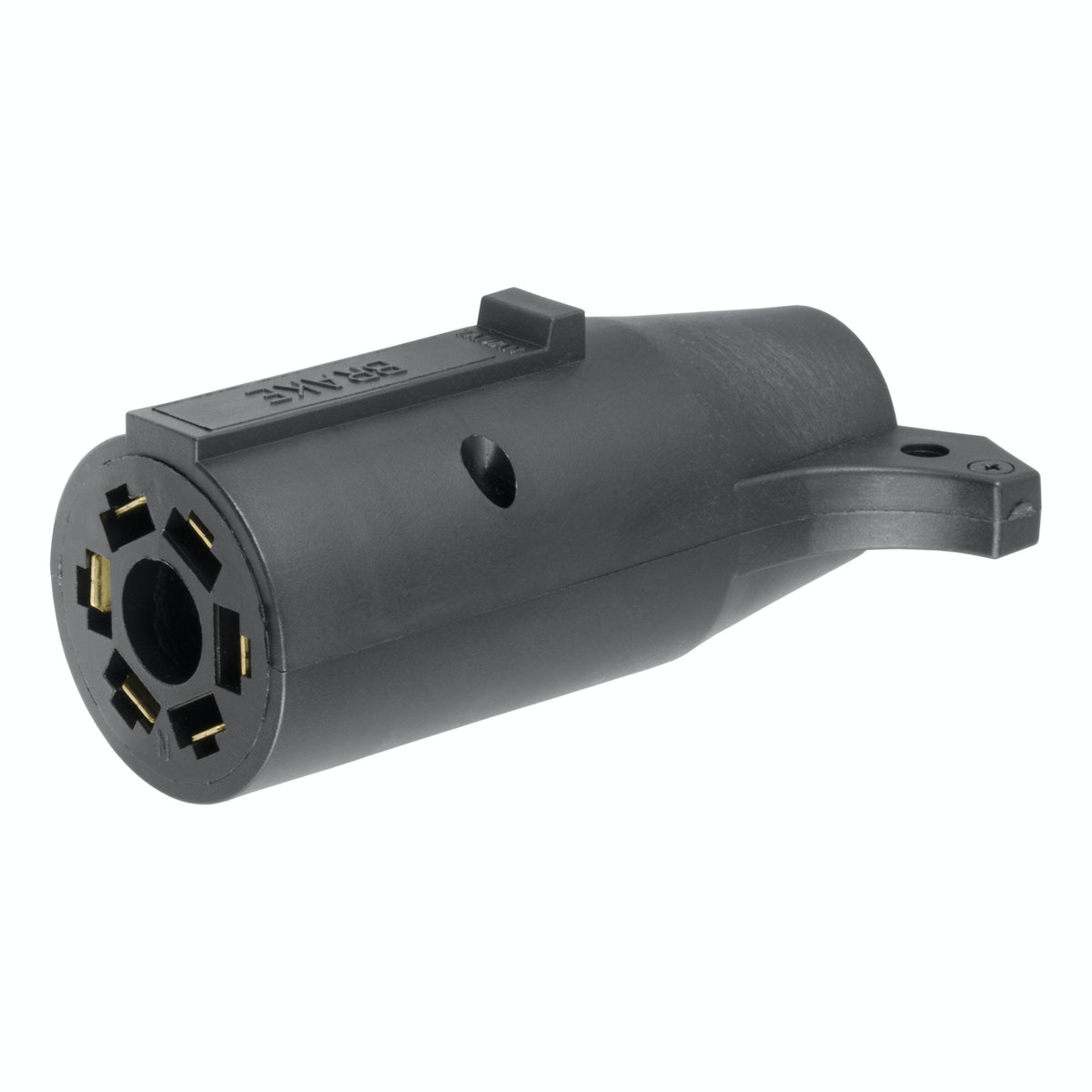 CURT 57661 Electrical Adapter (7-Way RV to 6-Round Trailer, Center Pin Brake, Packaged)