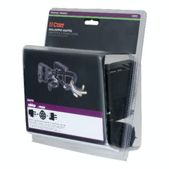 CURT 57672 Dual-Output Electrical Adapter (Adds 7-Way RV Blade to 4-Way Flat)
