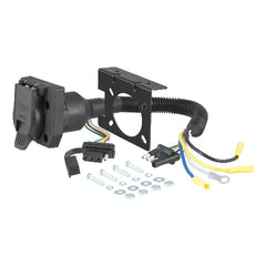 CURT 57672 Dual-Output Electrical Adapter (Adds 7-Way RV Blade to 4-Way Flat)