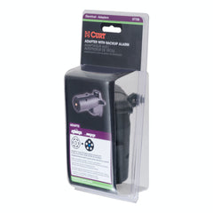 CURT 57726 Adapter with Alarm (7-Way RV Blade to 6-Way Round Trailer, Center Pin Auxiliary)
