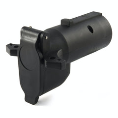 CURT 57726 Adapter with Alarm (7-Way RV Blade to 6-Way Round Trailer, Center Pin Auxiliary)