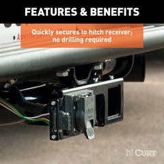 CURT 58000 Easy-Mount Wiring Bracket for 4 or 5-Flat and 6 or 7-Round (2 Receiver)