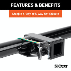 CURT 58001 Easy-Mount Wiring Bracket for 4 or 5-Way Flat (2 Receiver)