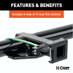 CURT 58002 Easy-Mount Wiring Bracket for 4 or 5-Way Flat (1-1/4 Receiver)