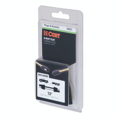 CURT 58021 2-Way Flat Connector Plug and Socket with 12 Wires (Packaged)