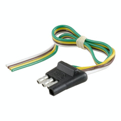 CURT 58031 4-Way Flat Connector Plug with 12 Wires (Trailer Side, Packaged)