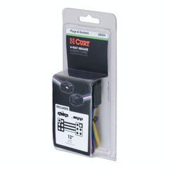 CURT 58034 6-Way Square Connector Plug and Socket with 12 Wires (Packaged)