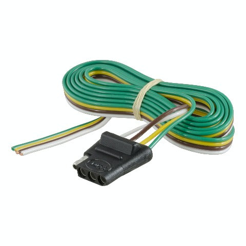 CURT 58041 4-Way Flat Connector Socket with 60 Wires (Vehicle Side, Packaged)