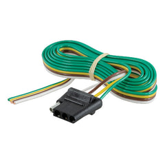 CURT 58042 4-Way Flat Connector Socket with 48" Wires (Vehicle Side)