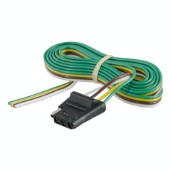 CURT 58044 4-Way Flat Connector Socket with 60 Wires and Hardware (Vehicle Side, Packaged)