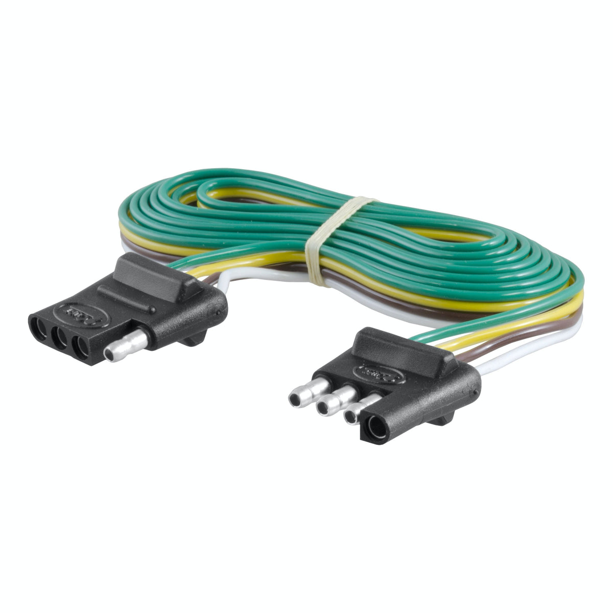 CURT 58051 4-Way Flat Connector Plug and Socket with 72 Wires (Packaged)