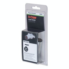 CURT 58061 4-Way Round Connector Plug (Trailer Side, Packaged)