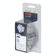 CURT 58071 4-Way Round Connector Socket (Vehicle Side, Packaged)