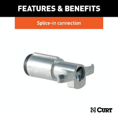 CURT 58081 6-Way Round Connector Plug (Trailer Side, Packaged)