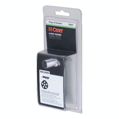CURT 58081 6-Way Round Connector Plug (Trailer Side, Packaged)