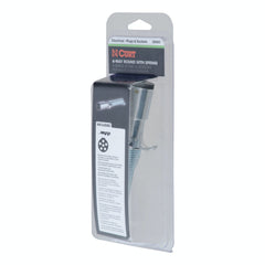 CURT 58083 6-Way Round Connector Plug with Spring (Trailer Side, Packaged)