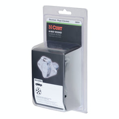 CURT 58091 6-Way Round Connector Socket (Vehicle Side, Packaged)
