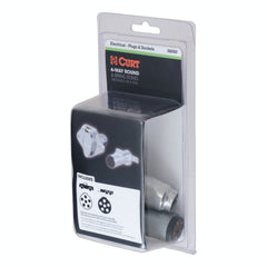 CURT 58092 6-Way Round Connector Plug and Socket (Packaged)