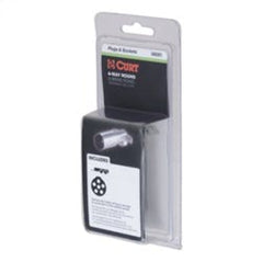CURT 58120 6-Way Round Connector Plug (Trailer Side, Chrome Plastic)