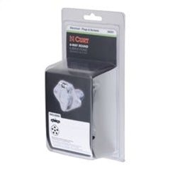 CURT 58130 6-Way Round Connector Socket (Vehicle Side, Black Plastic)