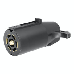 CURT 58140 7-Way RV Blade Connector Plug (Trailer Side, Black Plastic)