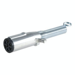 CURT 58180 7-Way Round Connector Plug with Spring (Trailer Side)