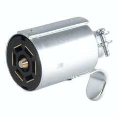 CURT 58190 7-Way RV Blade Connector Plug (Trailer Side, Diecast Metal)