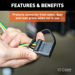 CURT 58200 4-Way Flat Connector Dust Cover (Vehicle Side)
