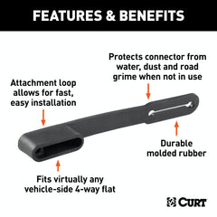 CURT 58200 4-Way Flat Connector Dust Cover (Vehicle Side)