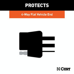 CURT 58201 4-Way Flat Connector Dust Cover (Vehicle Side, Packaged)