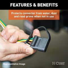 CURT 58203 5-Way Flat Connector Dust Cover (Vehicle Side, Packaged)