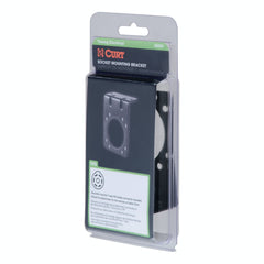 CURT 58291 Connector Mounting Bracket for 7-Way RV Blade (Black, Packaged)