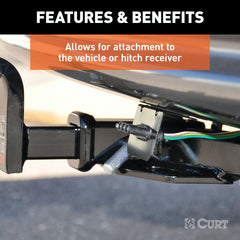 CURT 58301 Connector Mounting Bracket for 4-Way Flat (Packaged)