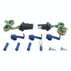 CURT 58344 4-Way Flat Connector Plug and Socket with 12 Wires Each and Hardware (Packaged)