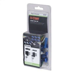 CURT 58345 4-Way Flat Connector Socket with Hardware (Vehicle Side, Packaged)