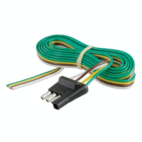 CURT 58348 4-Way Flat Connector Plug with 48 Wires (Trailer Side, Packaged)