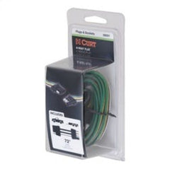 CURT 58380 4-Way Flat Connector Plug and Socket with 12 Wires