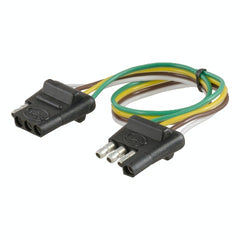 CURT 58380 4-Way Flat Connector Plug and Socket with 12 Wires