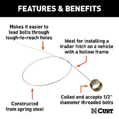CURT 58400 Fish Wire for 1/2 Diameter Bolts