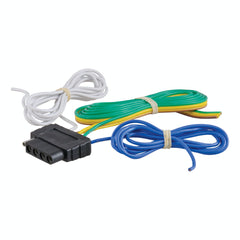CURT 58531 5-Way Flat Connector Socket with 60 Wires (Vehicle Side, Packaged)