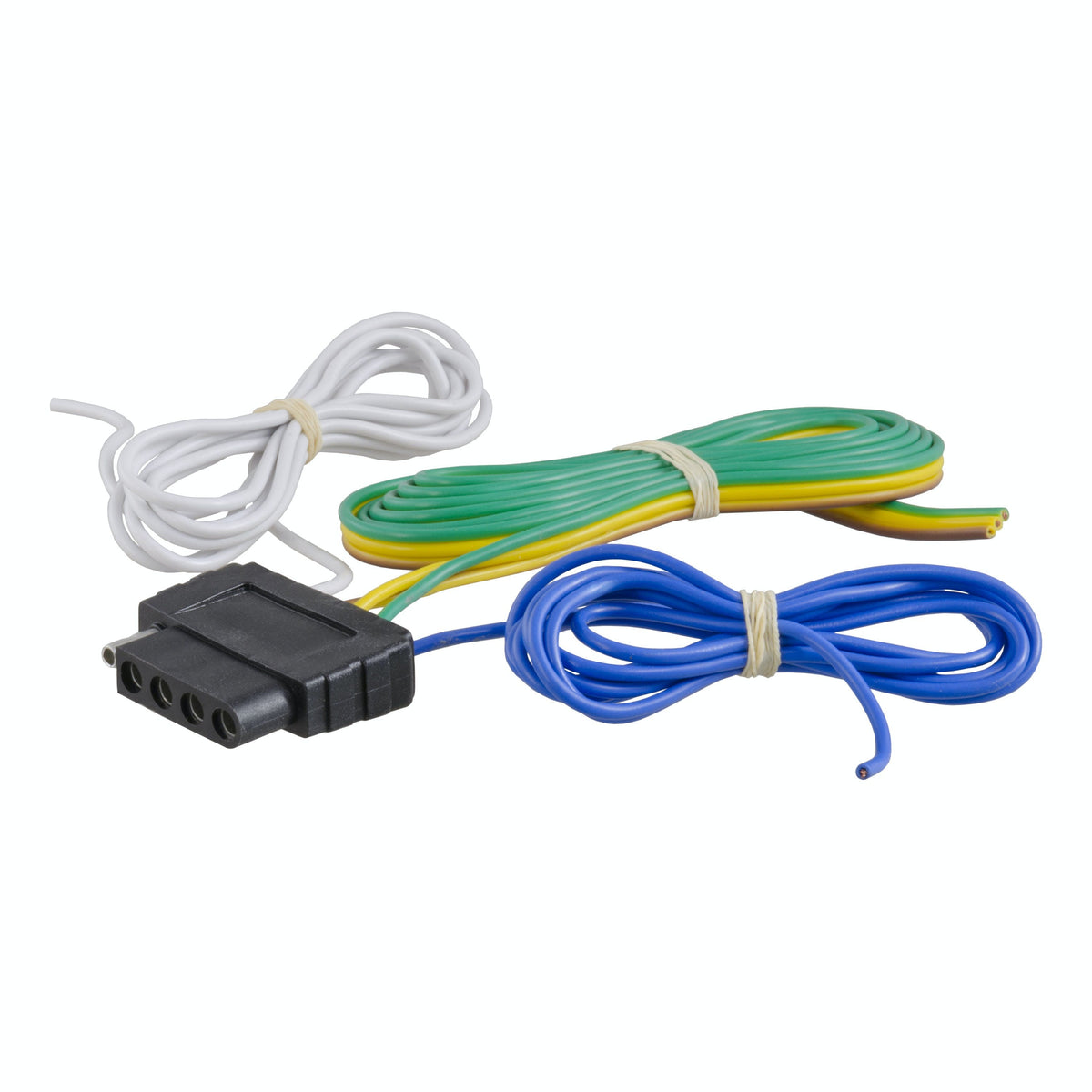 CURT 58531 5-Way Flat Connector Socket with 60 Wires (Vehicle Side, Packaged)