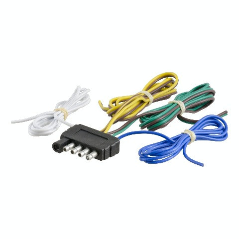 CURT 58541 5-Way Flat Connector Plug with 48 Wires (Trailer Side, Packaged)