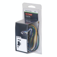 CURT 58541 5-Way Flat Connector Plug with 48 Wires (Trailer Side, Packaged)