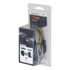 CURT 58550 5-Way Flat Connector Plug and Socket with 72 Wires