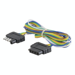 CURT 58551 5-Way Flat Connector Plug and Socket with 72 Wires (Packaged)
