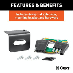 CURT 58900 Custom Towed-Vehicle RV Wiring Harness, Select Chevrolet Equinox, GMC Terrain
